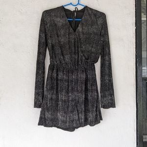 Black and silver romper